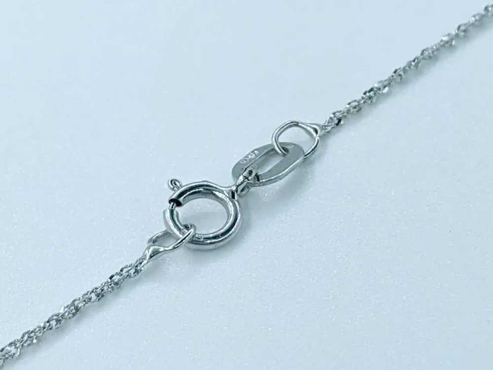Lovely Diamond & 14K White Gold Pendant Necklace - image 6
