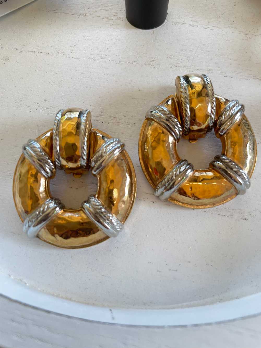 Givenchy Life Preserver Vintage Earrings - image 3