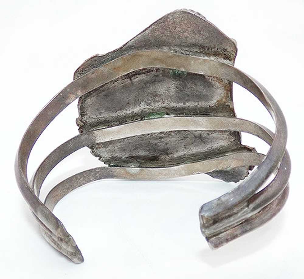Navajo Old Pawn Sterling Turquoise Bracelet - image 4