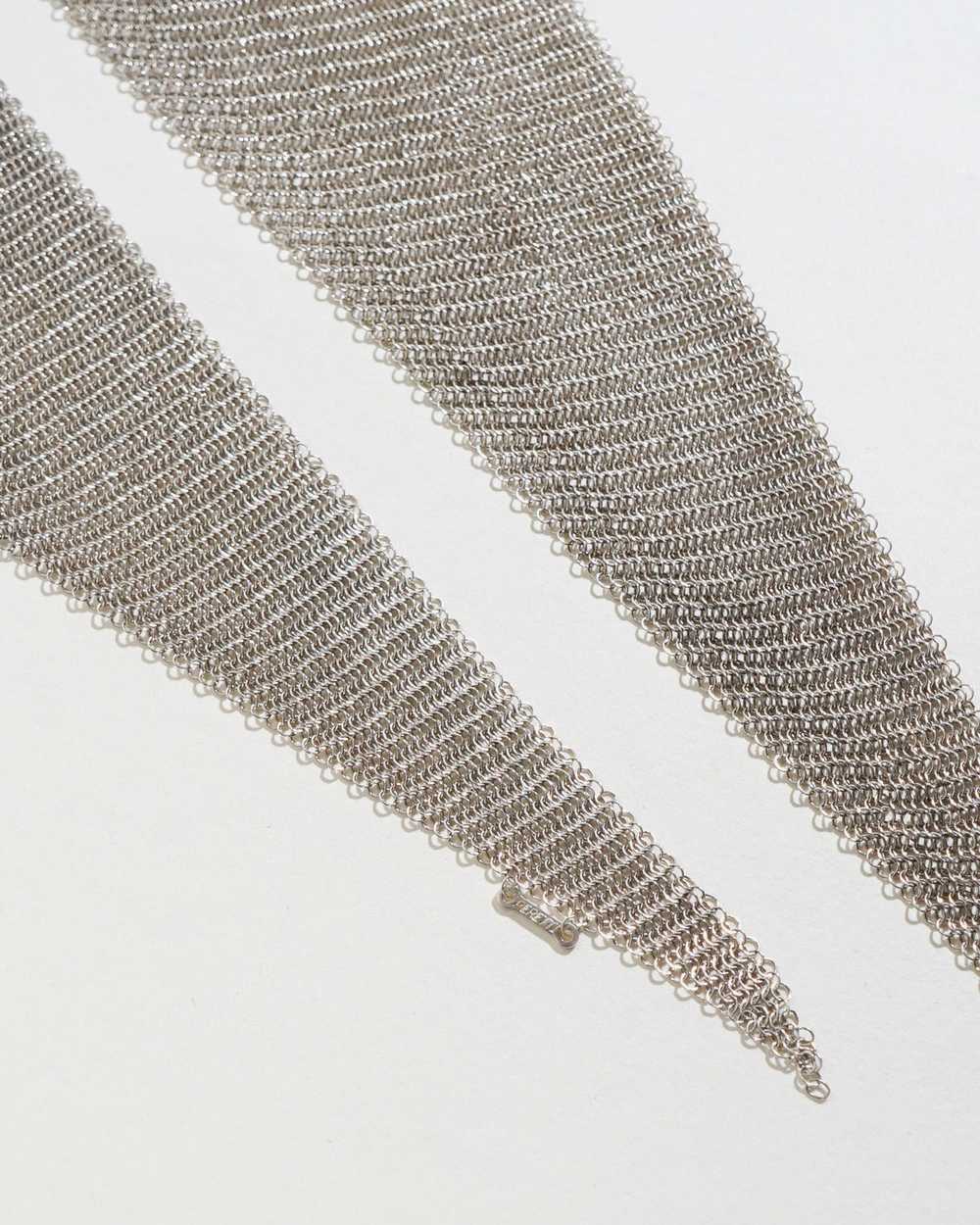 Silver Mesh Scarf Necklace - image 8
