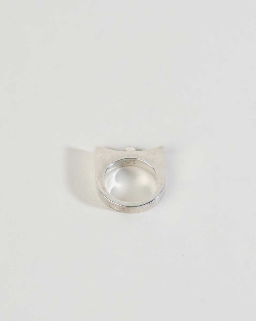 Silver x Black Pearl Ring / size : 8 - image 5