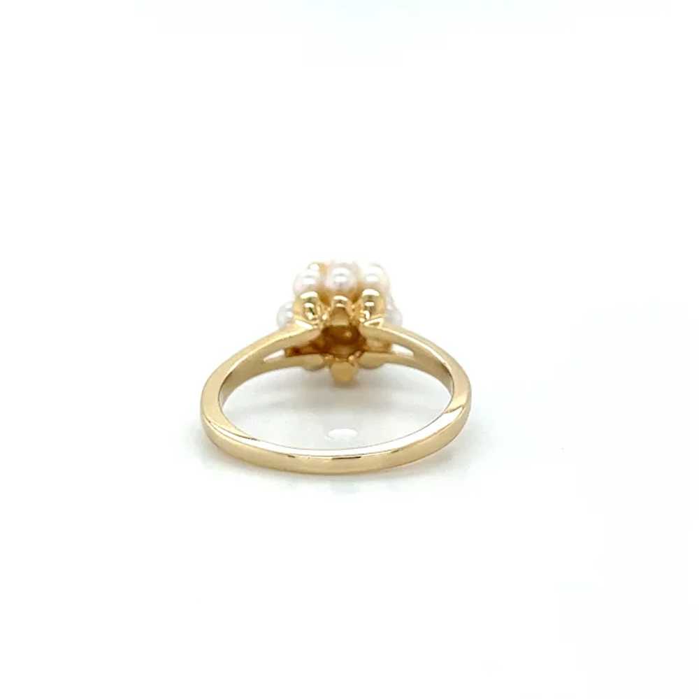 Vintage 14K Yellow Gold Symmetrical Small Culture… - image 5