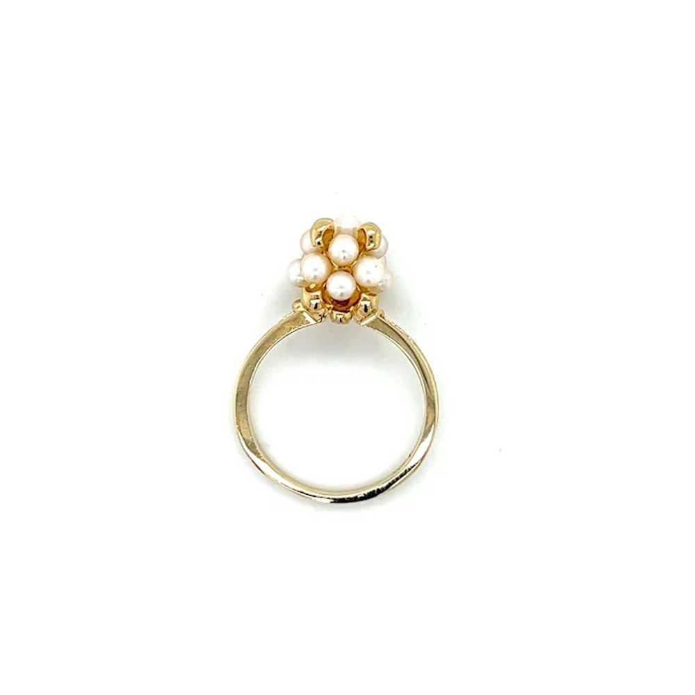 Vintage 14K Yellow Gold Symmetrical Small Culture… - image 6