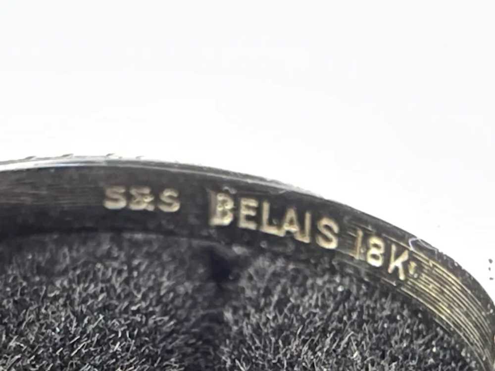 Belais 18k White Gold Wedding Band with Engraving… - image 4