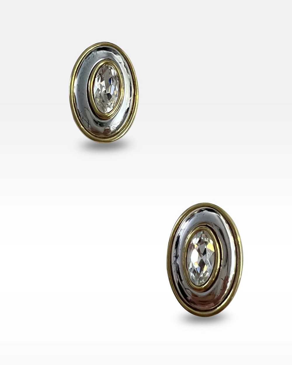 Givenchy Mirrored Oval Clip Earrings - image 1