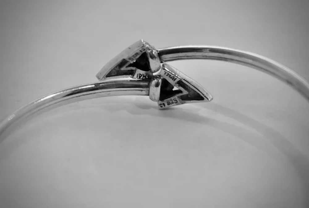 Sterling Silver Black Onyx & Marcasite Art Deco S… - image 11