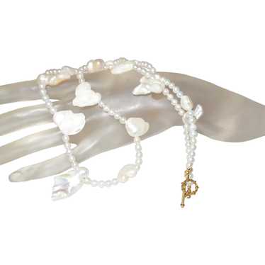 Free Form Baroque and Cultured Pearl Necklace