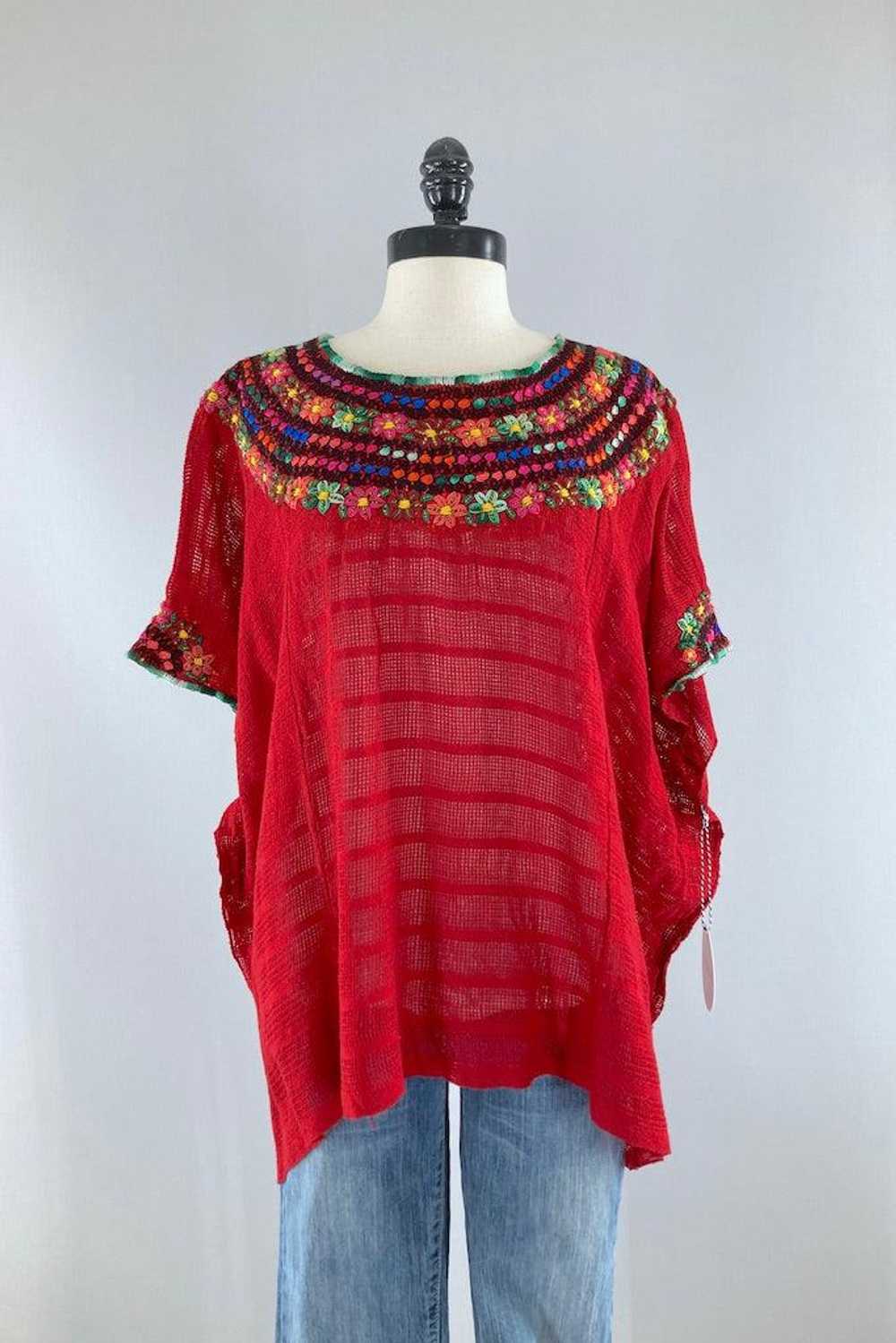 Vintage Embroidered Cotton Tunic - image 1
