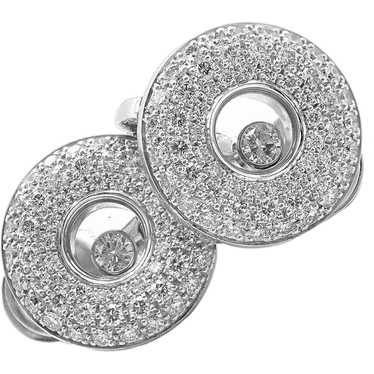 Dentelle One Row Earrings, White Gold And Diamonds - Jewelry