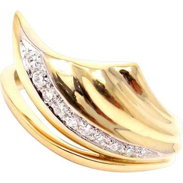 Authentic! Damiani 18k Yellow Gold Diamond Ring - image 1