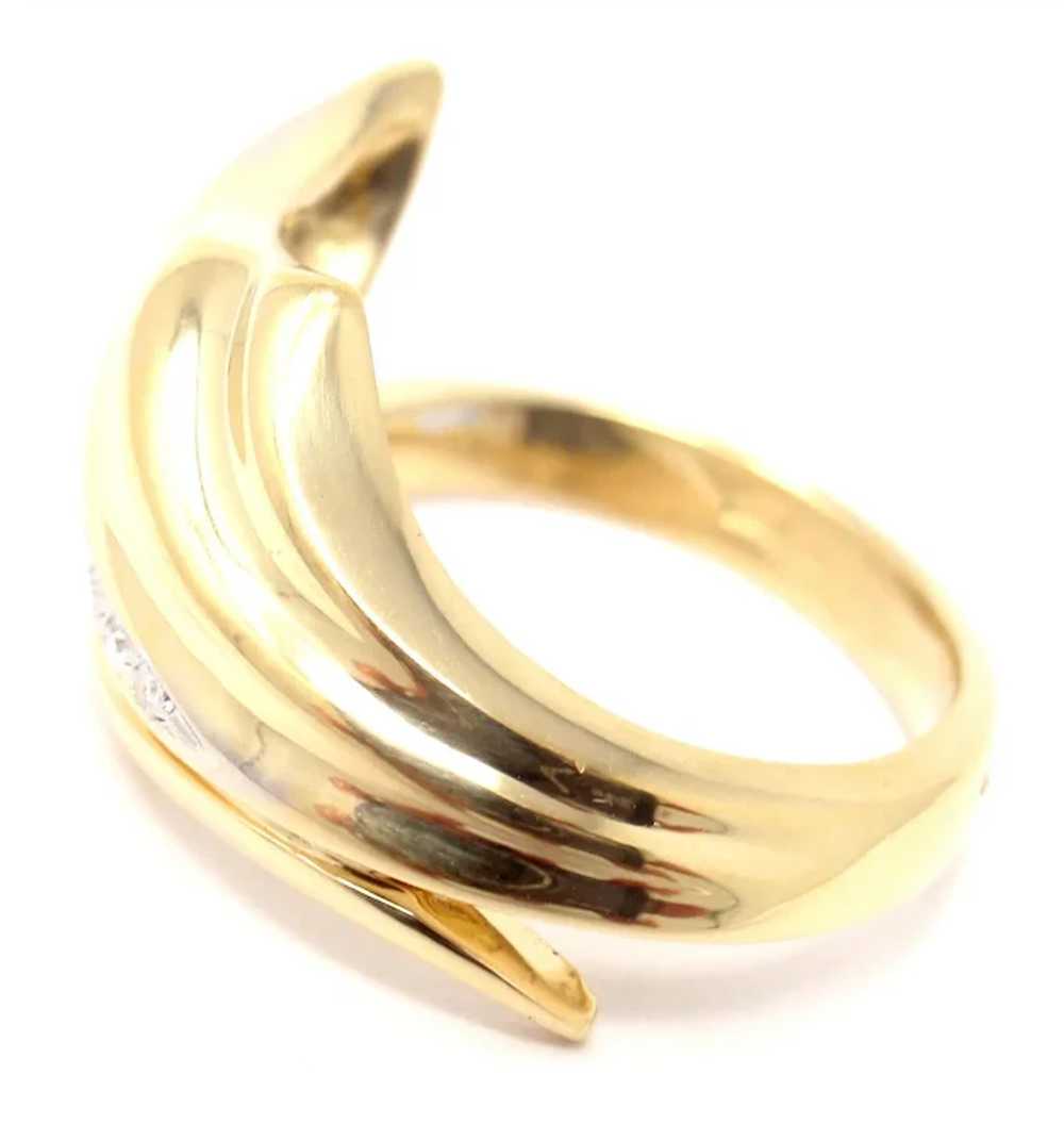 Authentic! Damiani 18k Yellow Gold Diamond Ring - image 2