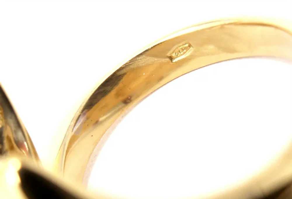 Authentic! Damiani 18k Yellow Gold Diamond Ring - image 4