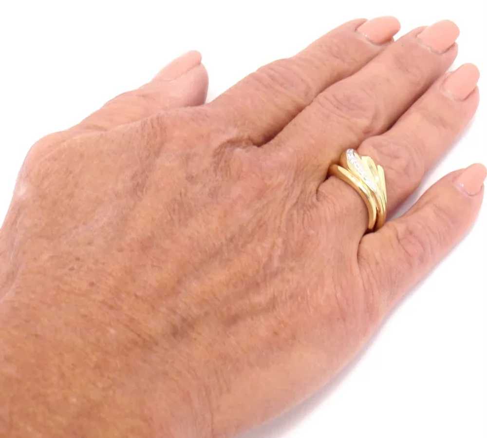 Authentic! Damiani 18k Yellow Gold Diamond Ring - image 8