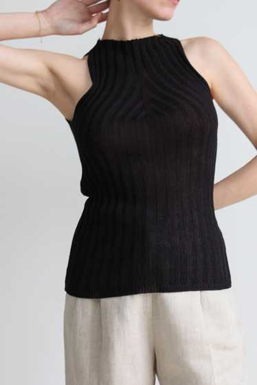 Col montant knit top