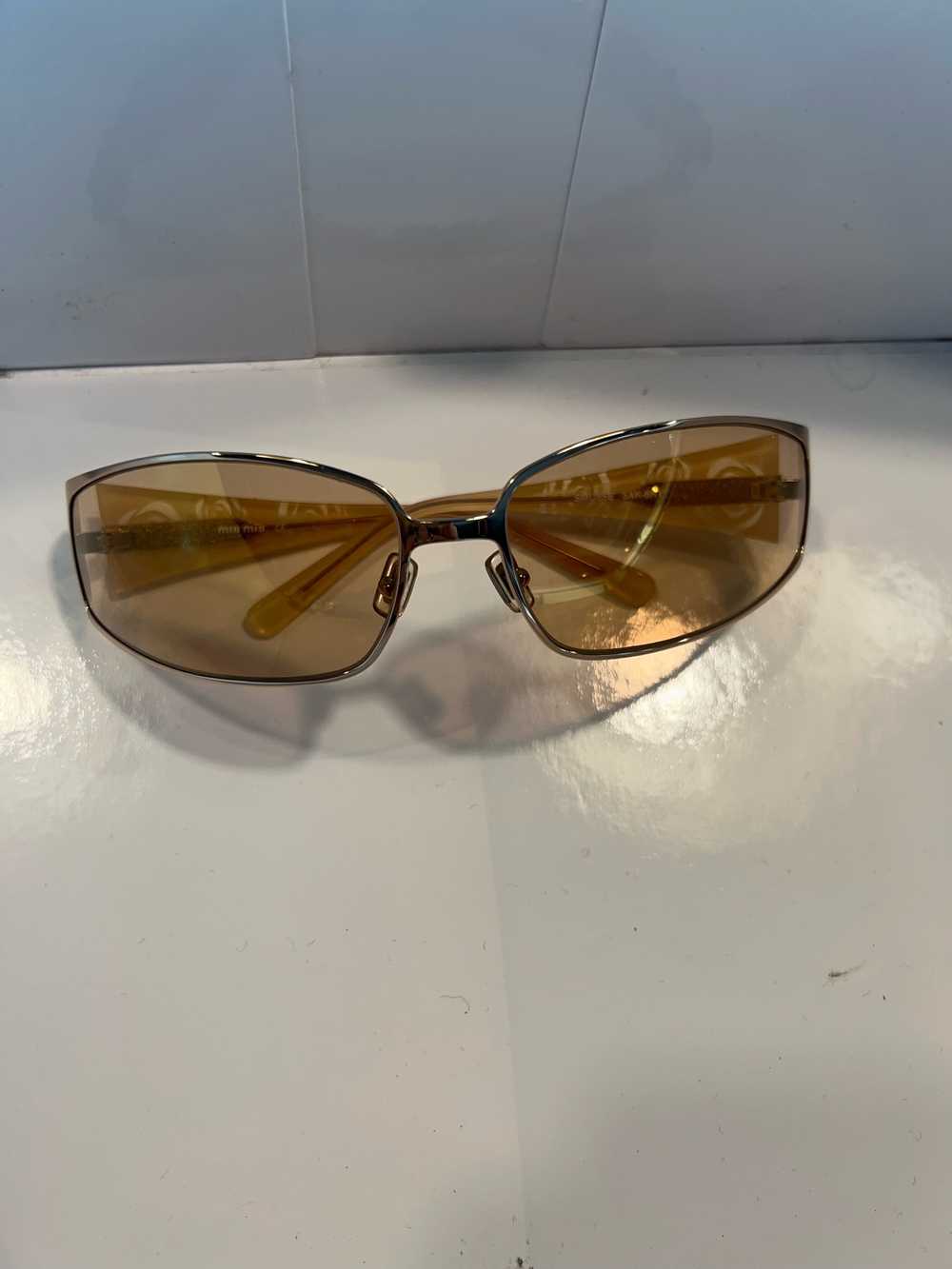 MiuMiu Golden Sunglasses - image 4