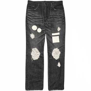 Number (N)ine Give Peace A Chance Patch Denims 20… - image 1