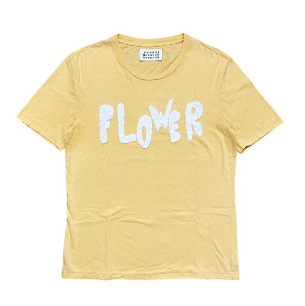 Maison Martin Margiela Flower Embroidered T-Shirt… - image 1