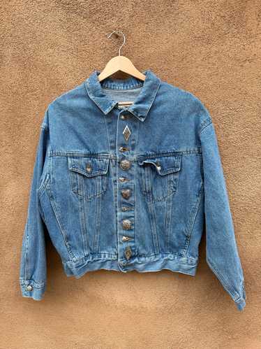 1980's Heart Button Denim Jacket