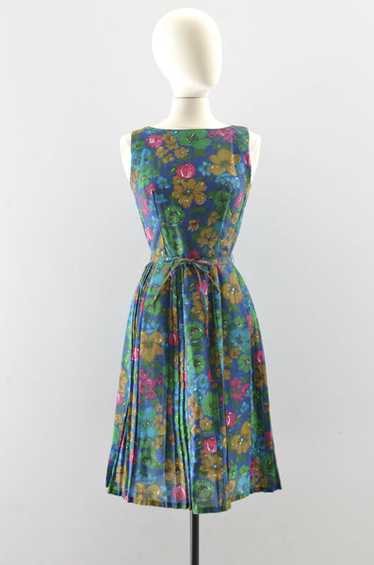 50's Belted Dress / small medium