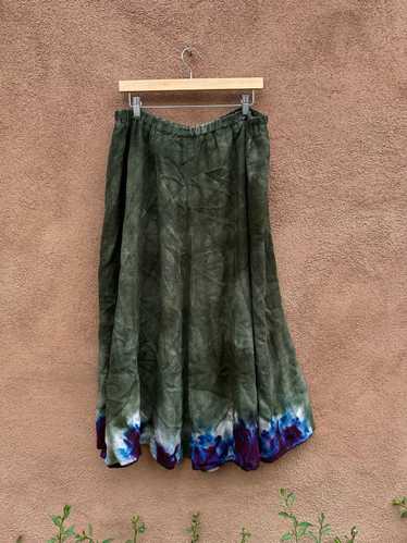 Green and Purple Tie Dye Skirt - image 1