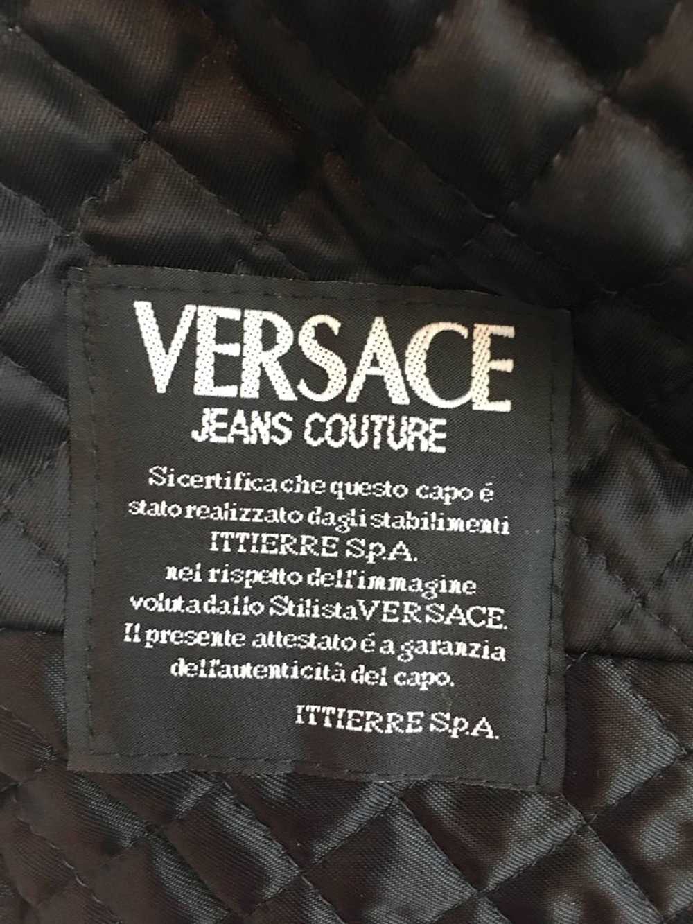 Versace 1990's Lizard Embossed Leather Jacket - image 5