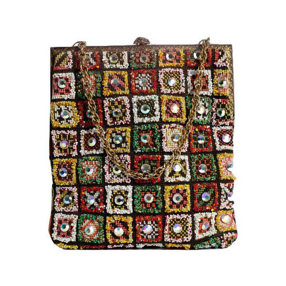 1960's Jeweled & Beaded Bag - image 1