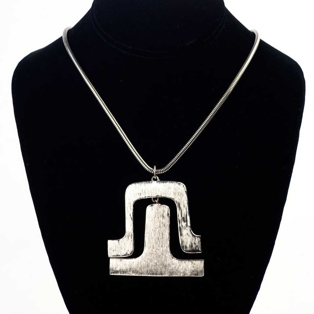 Pierre Cardin Silver Metal Necklace - image 3