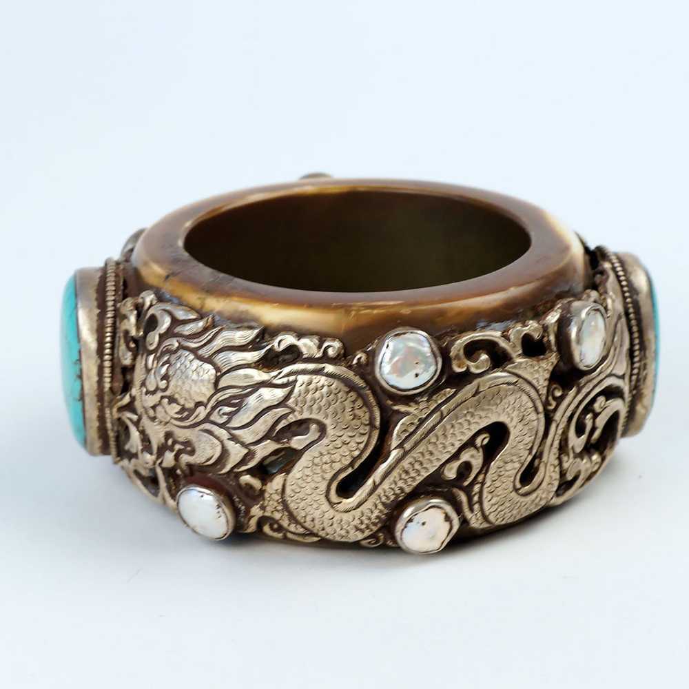 Tibetan Tribal Rare Silver Bracelet - image 3