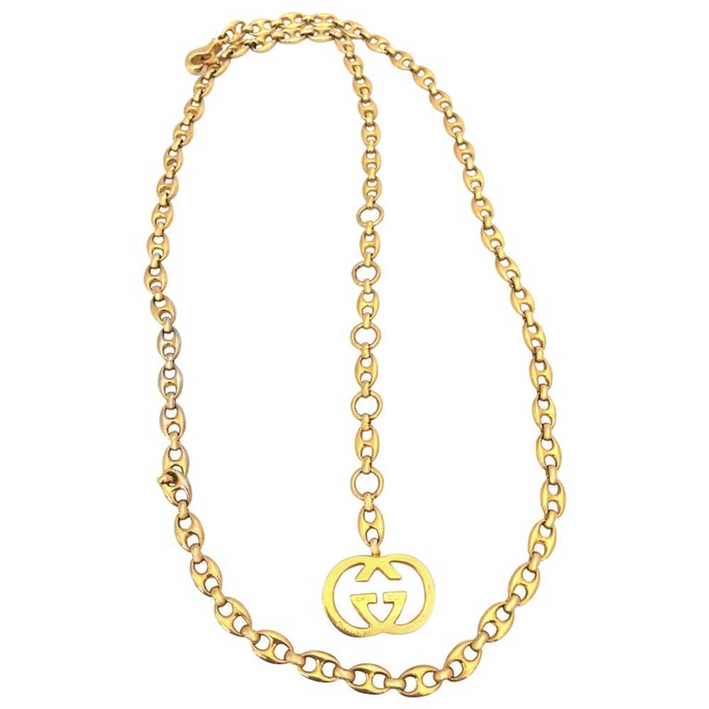 Gucci 1970's Gold Tone Mariner Link Chain Belt - image 1