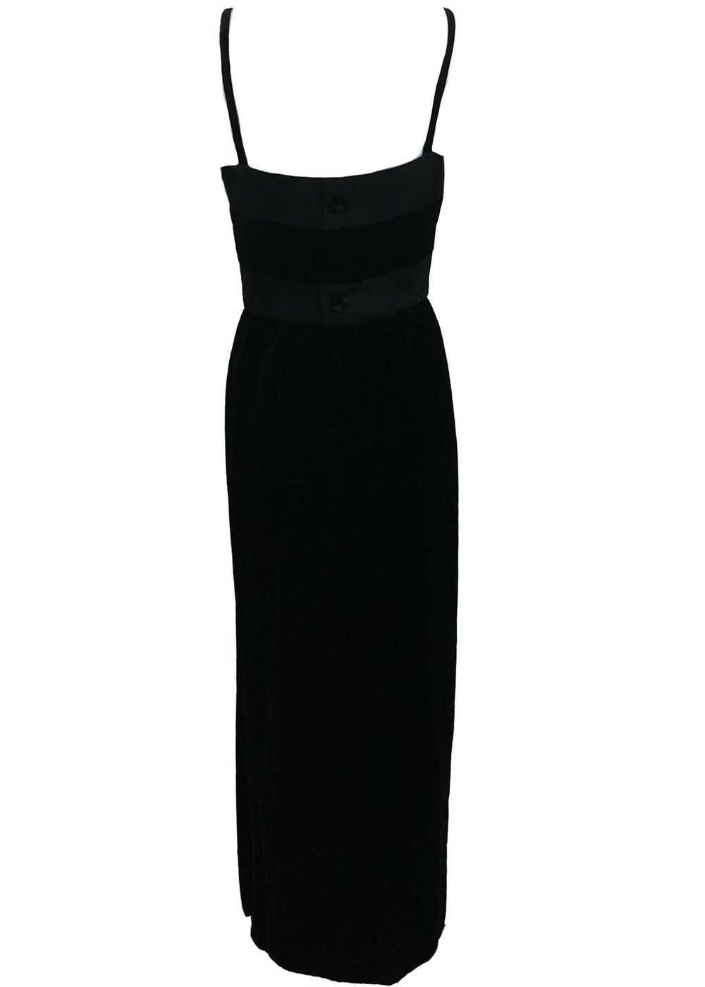 Madame Gres Haute Couture 60s Black Velvet Sheath… - image 3