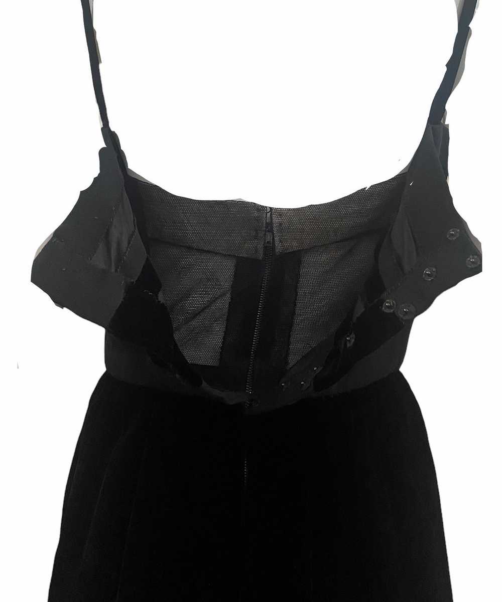 Madame Gres Haute Couture 60s Black Velvet Sheath… - image 5