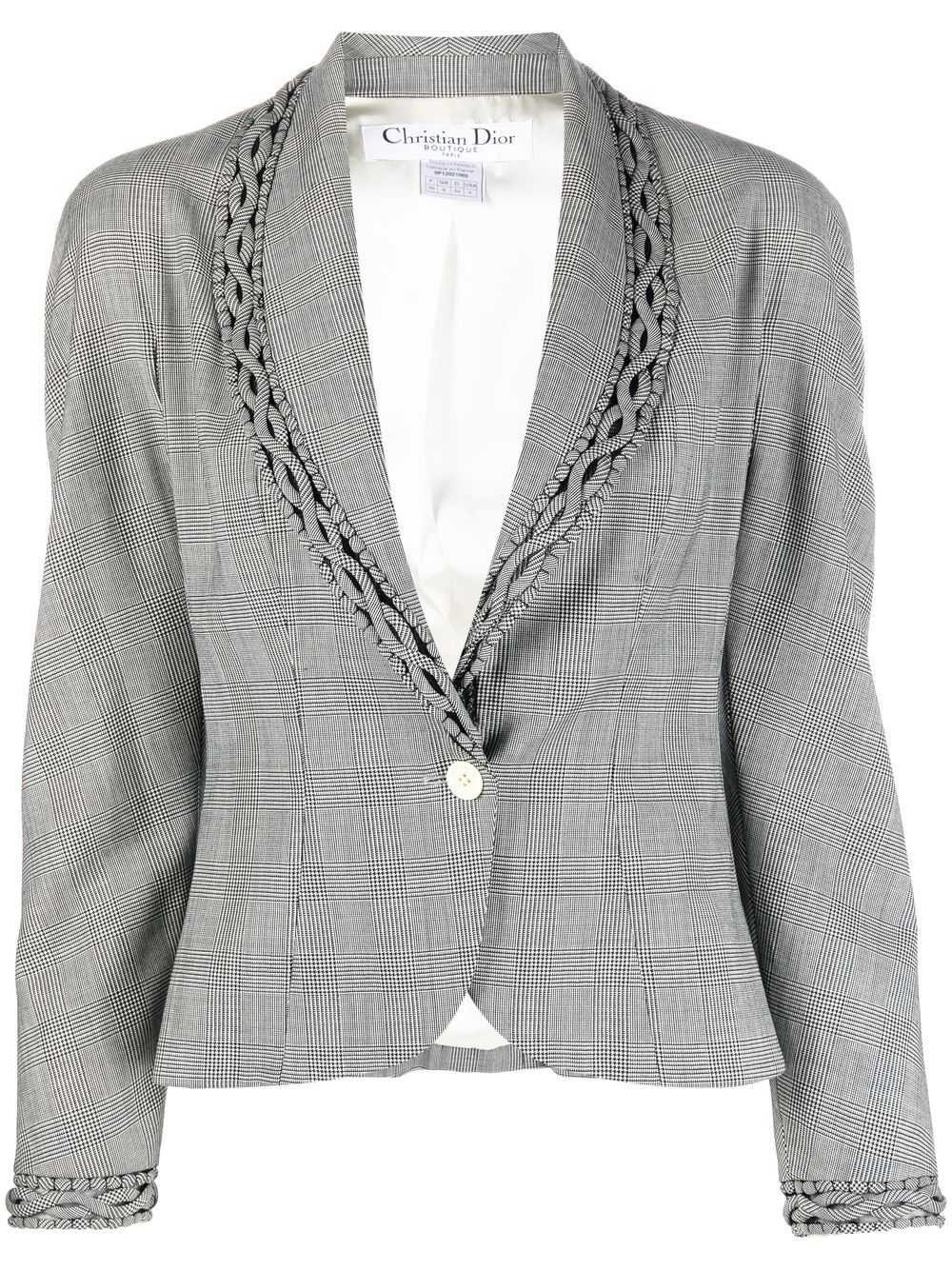 Christian Dior Pre-Owned 1990s checkered jacket -… - image 1