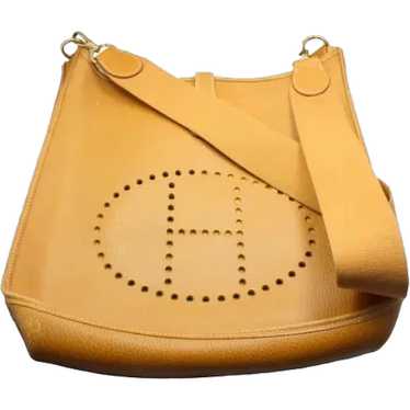 Authentic! Hermes Evelyne Natural Tan Clemence Lea