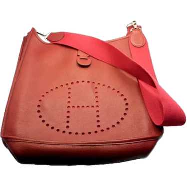 Authentic! Hermes Evelyne Brick Red Clemence Leath