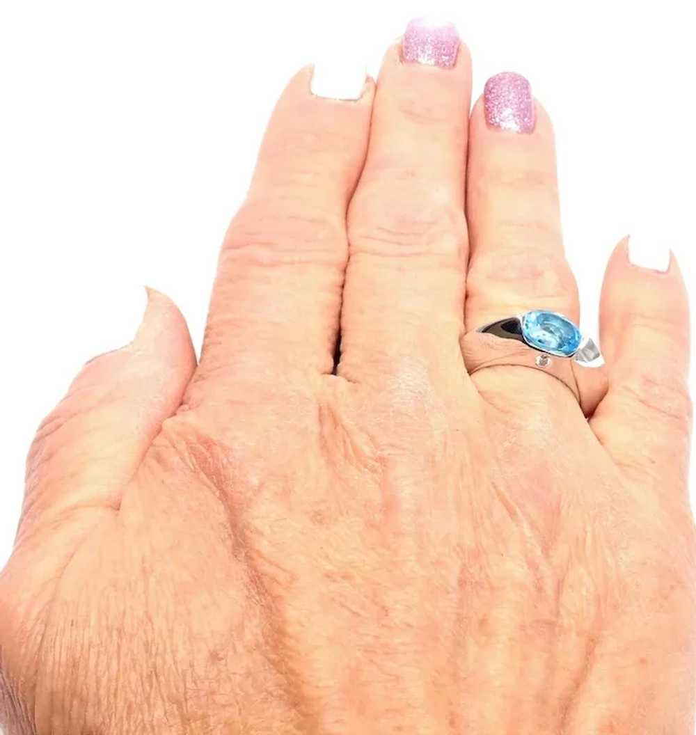 Piaget 18k White Gold Diamond Blue Topaz Modern D… - image 10