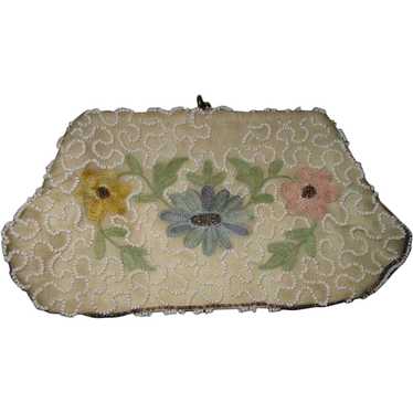 Vintage Beaded Hand Bag - image 1