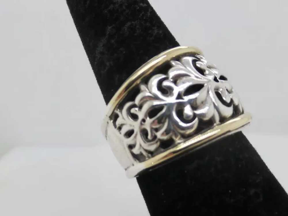 Scrolling Sculptural Ring Band - image 3