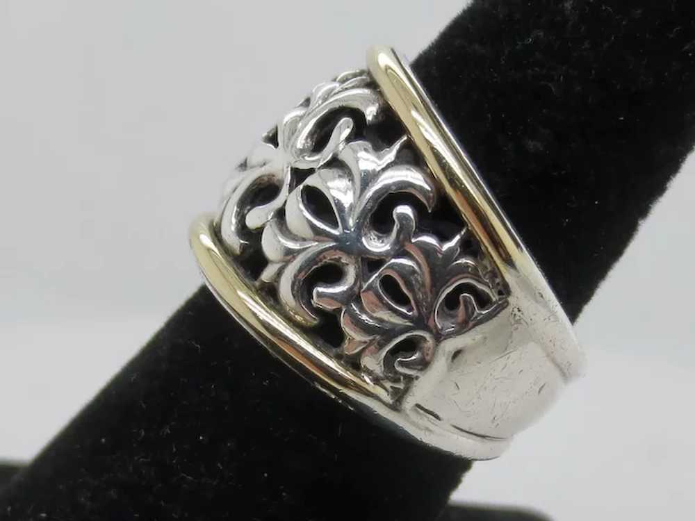 Scrolling Sculptural Ring Band - image 4