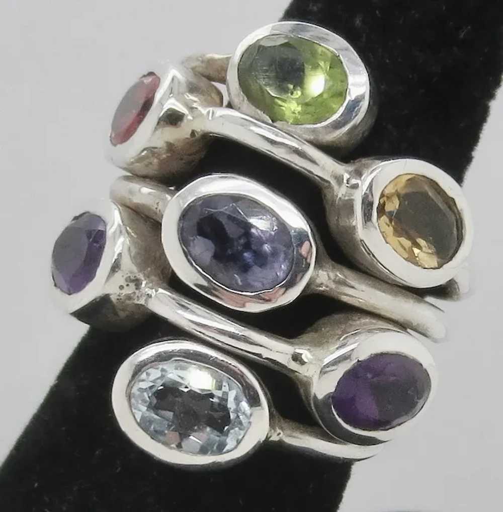 Seven Stone Sterling Ring - image 2