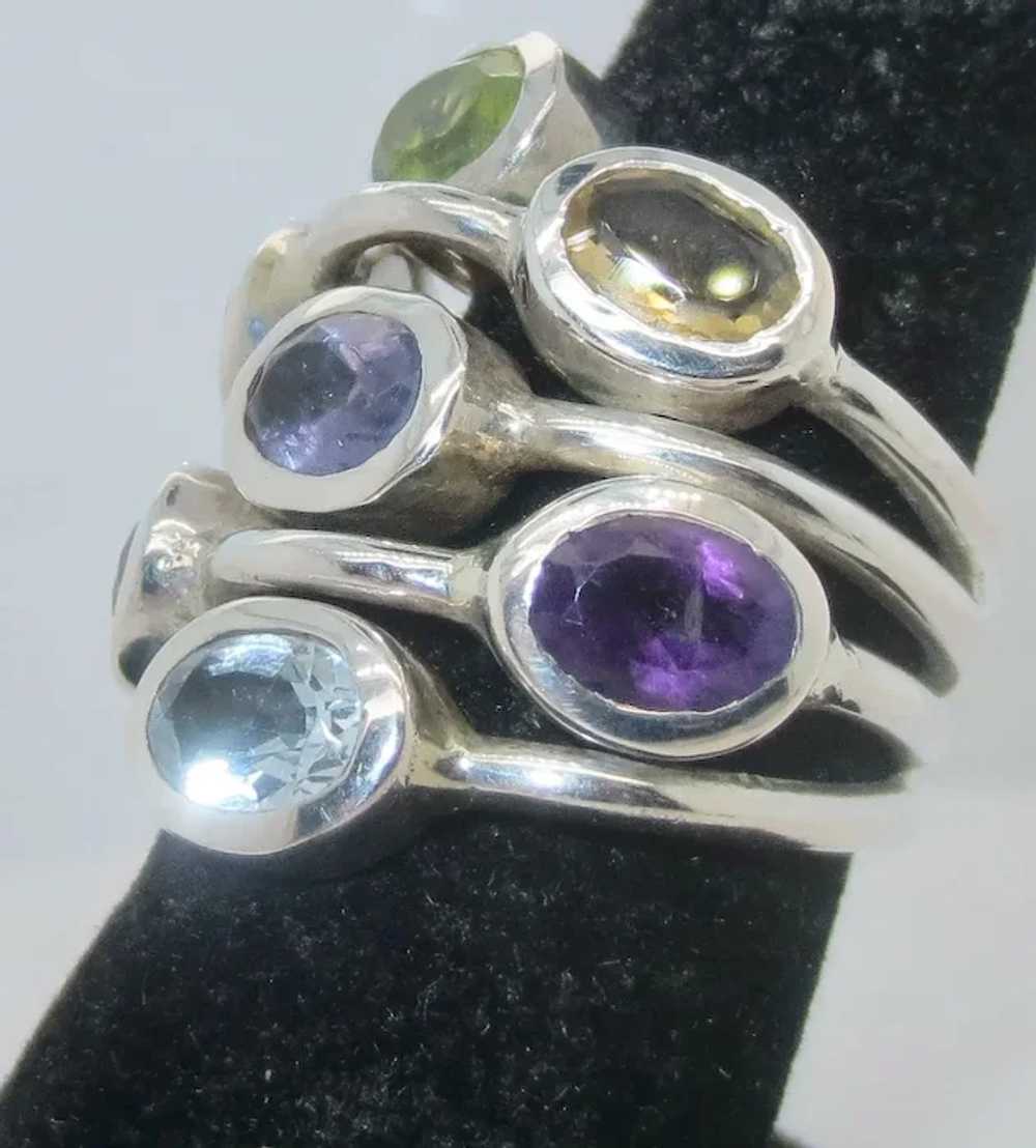 Seven Stone Sterling Ring - image 4