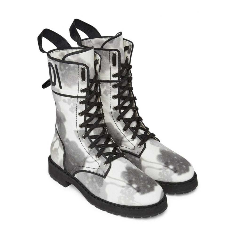 Fendi Cloth biker boots - image 8
