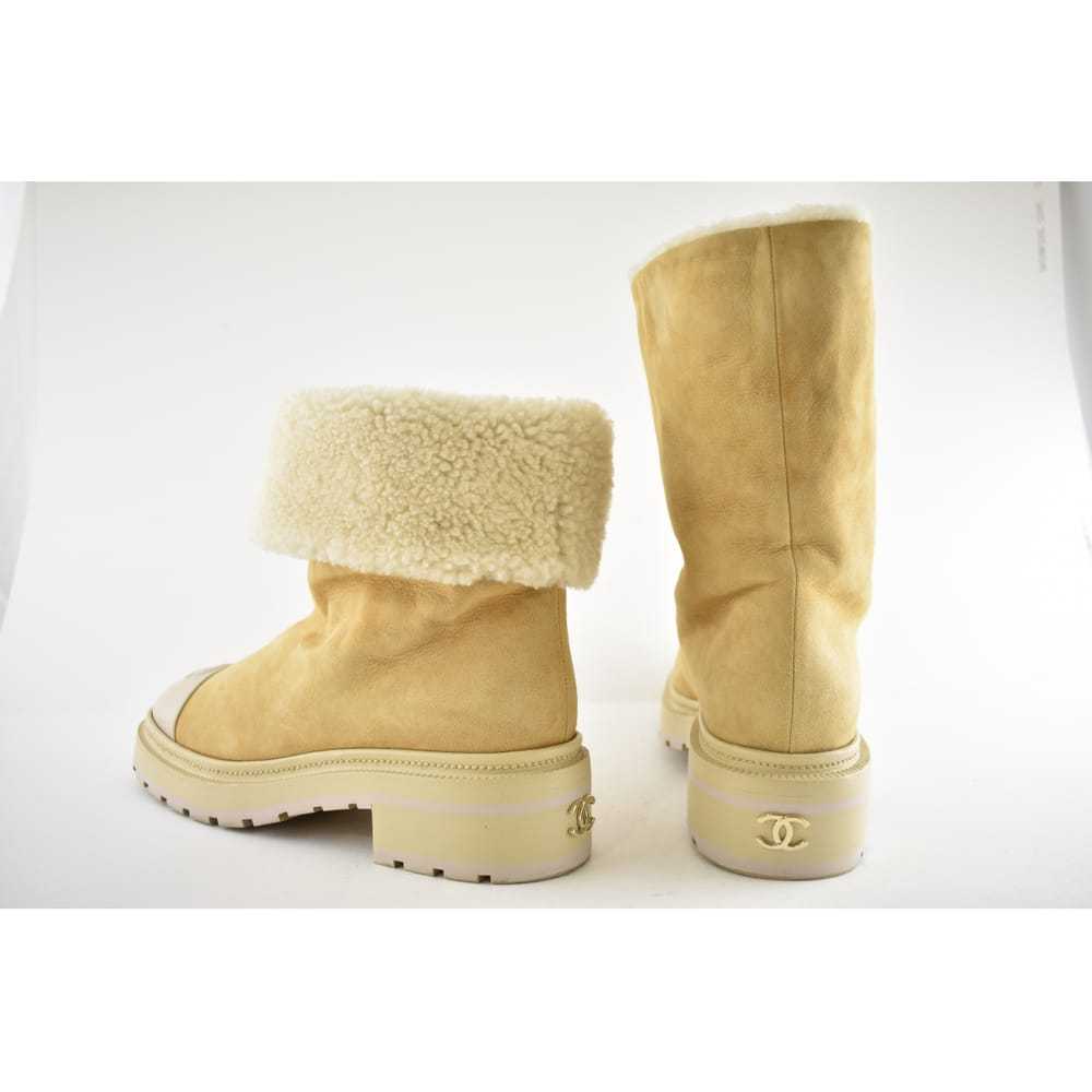 Chanel Shearling ankle boots - image 2