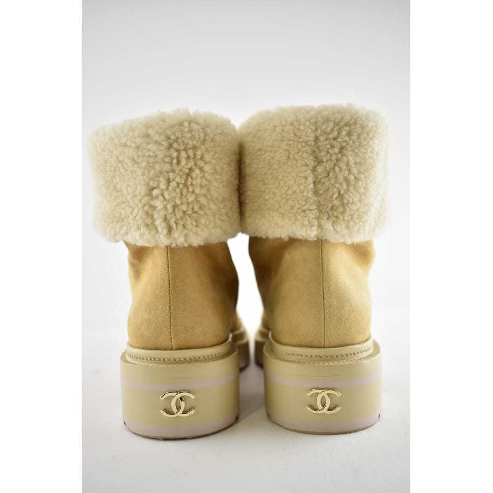 Chanel Shearling ankle boots - image 3