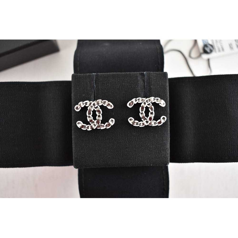 Chanel Silver earrings - image 10