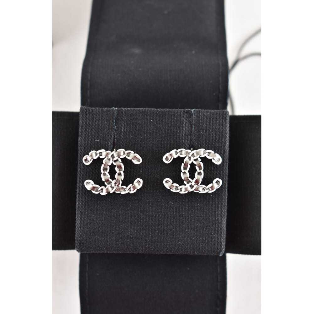 Chanel Silver earrings - image 11
