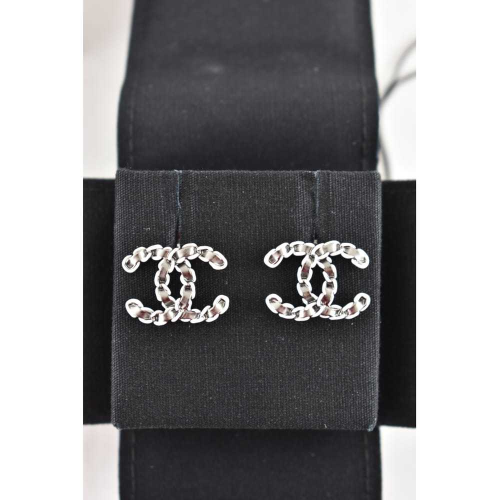 Chanel Silver earrings - image 12