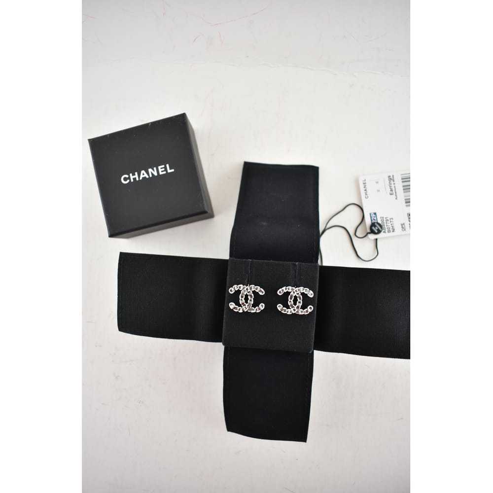Chanel Silver earrings - image 5