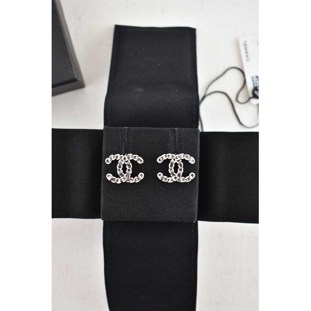 Chanel Silver earrings - image 7