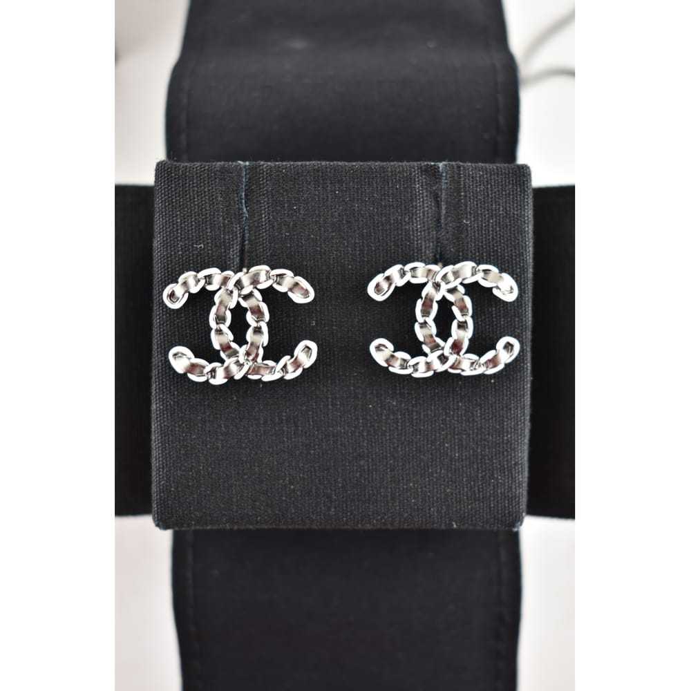 Chanel Silver earrings - image 8