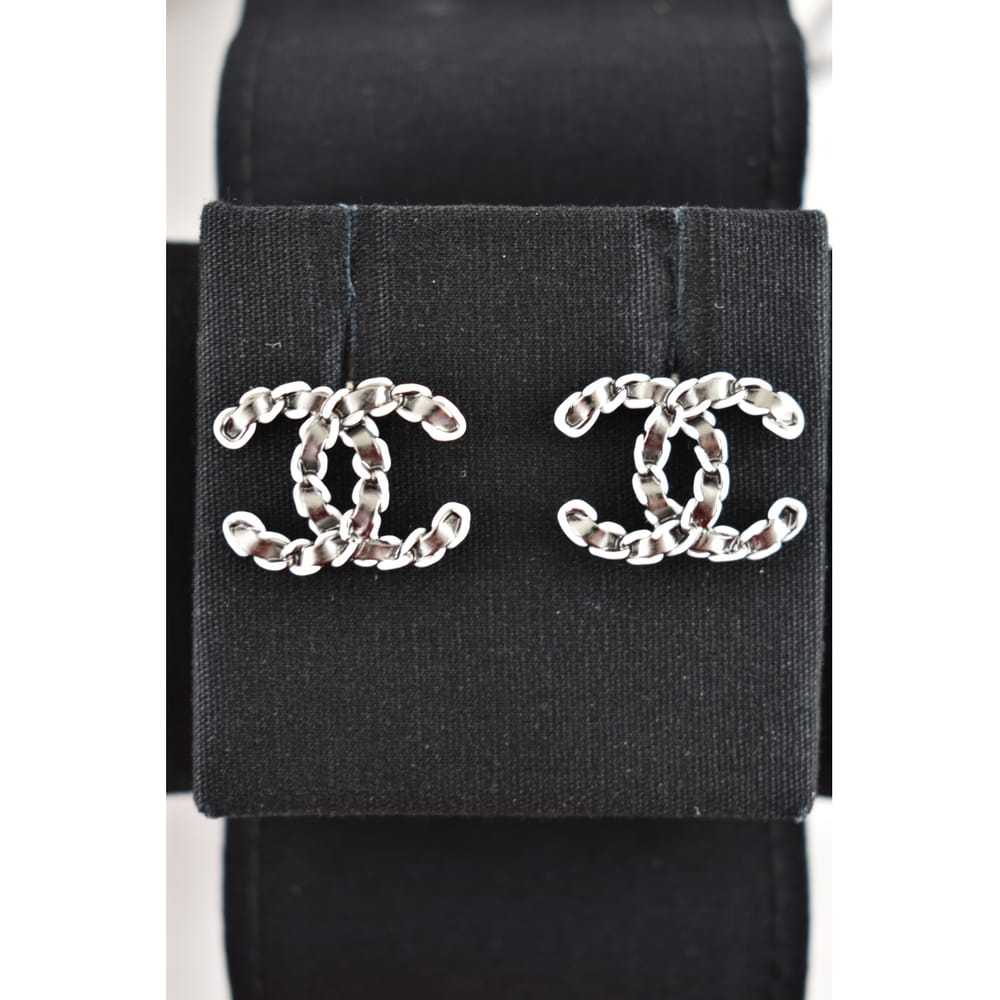 Chanel Silver earrings - image 9